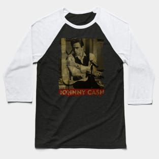 TEXTURE ART-Johnny Cash - RETRO STYLE Baseball T-Shirt